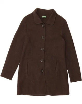 GEIGER Womens Overcoat UK 16 Large Brown New Wool WQ13 - Image 1 of 3