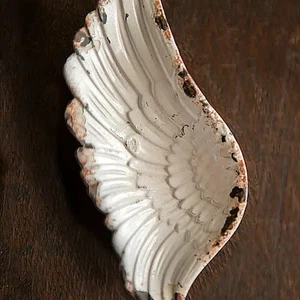 Iron Wing Tray in Rustic White - Picture 1 of 4