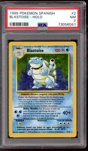 Pokemon Base Set Spanish Blastoise 2/102 PSA 7 - Picture 1 of 2