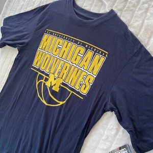 Michigan Wolverines Majestic Section 101 Basketball T-Shirt Size LT Large Tall - Picture 1 of 5