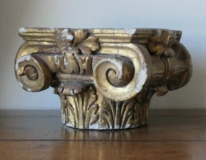 Toskanisches Festzelt aus vergoldetem Stein, geschnitzter Kalkstein, 17. Jh. / Barockskulptur - Bild 1 von 13