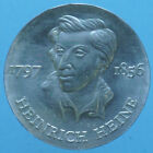 Ddr 10 Marchi 1972 Heinrich Heine Argento Silver Moneta Coin Numismatica