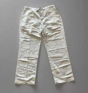 Cubavera Linen-Blend Button Drawstring Pants Size Large NWT Vacation Neutral - Picture 1 of 13