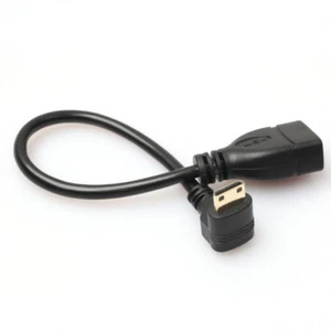 Cavo adattatore HDMI mini maschio HDMI femmina 21 cm nero connettore angolo - Foto 1 di 2