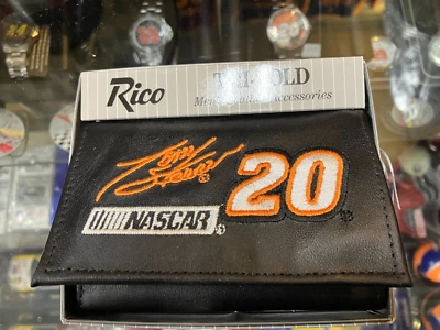 Cartera #20 Tony Stewart Rico Bordada Cuero Negro Triple Plegable, ¡Nueva en Caja! Foto 1 de 3