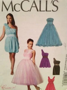 McCalls Sewing Pattern 6466 Ladies Misses Lined Dress Flower Size 4-10 Uncut - Picture 1 of 3