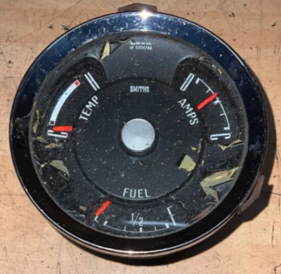 Smiths IP 3201/65 Fuel/Water Temp/Amps Dash gauges instrument Triumph 1300 - Image 1 of 3