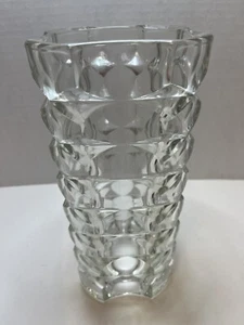 Art Deco Luminarc Crystal 10” Vase Mid Century Modern France - Picture 1 of 7