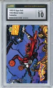 1992-93 Upper Deck Michael Jordan FANIMATION #506 CSG 10 GEMAS COMO NUEVO - Imagen 1 de 1