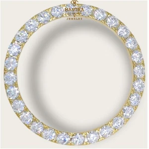 20 Pointer Customized Yellow Datejust Bezel Watch Moissanite 41MM Watch - Picture 1 of 4