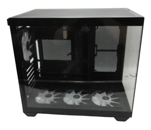 Okinos Mirage 6 ATX Mid Tower Tempered Glass Genuine Walnut Wood Case 4 ARGB Fan - Afbeelding 1 van 13