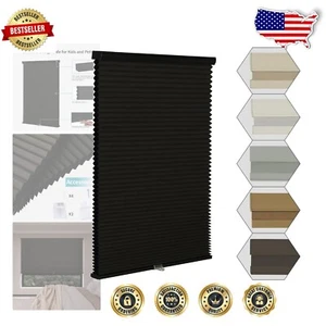 Custom Fit Blackout Window Shades 47"x72" - Cordless Cellular Design for Privacy - Picture 1 of 8
