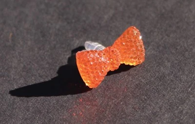 Orange Strass glitzernde Schleife Handy Kopfhörer Anti Staub Stecker süß Universal Cool - Bild 1 von 4