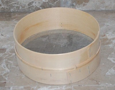 SETACCIO PASSINO FARINA GRANO CEREALI legno faggio rete maglia media cm 28 - Immagine 1 di 4