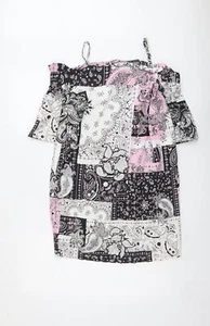 ASOS Womens Paisley Cotton Blend A-Line Size 10 - Picture 1 of 10