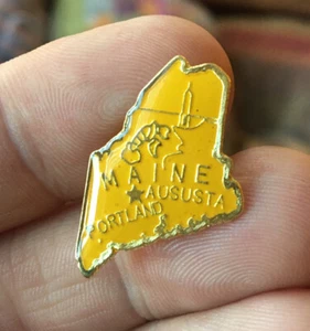 Pin Esmalte Maine Nuevo de Lote Antiguo Recuerdo Turístico Estados Unidos Sombrero Solapa Bolso Augusta Nuevo EE. UU. - Imagen 1 de 2