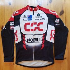 Vtg 80s Giordana Cycling Jacket ALM CSC Nobili Bike Jersey Fleece Lined Full Zip