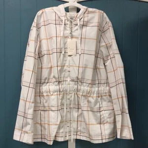 A new day plaid windbreaker jacket Women’s Plus size XXL Lightweight rain jacket - Picture 1 of 5