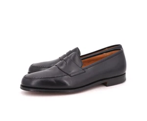 NEW | $698 CROCKETT & JONES x BB 11.5 D UK 10.5 E PENNY LOAFER BLACK CALFSKIN - Picture 1 of 13
