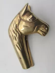 Vintage Messing PFERDEKOPF Papierhalter Clip hängende/Schreibtischhalterung - Bild 1 von 5