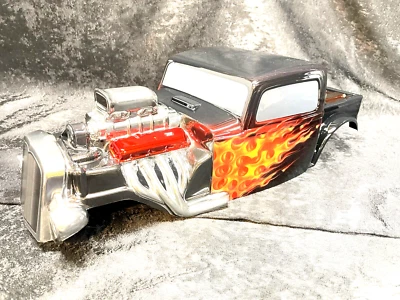 CUSTOM PAINTED 1/8 RC TRUCK BODY TRAXXAS E-REVO 3.3 2.0 SUMMIT RAT ROD 3410-00 - Image 1 of 4