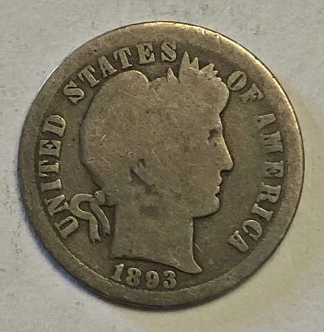 1893 O Barber Dime Cover