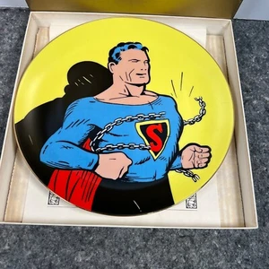 Vtg Superman Man of Steel LE Plate #190 Ceramic Art Studios Signed COA Box 1988 - Picture 1 of 9