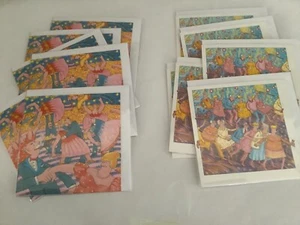 12 BLANK FUNNY CARDS 12.5cm x12.5cm & ENVELOPES - JIVE NIGHT & CONGA CODGERS - Picture 1 of 5