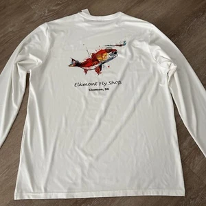 Patagonia Shirt Adult 2XL White Elkmont Fly Shop Clemson South Carolina Fishing - Picture 1 of 8