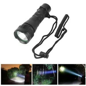 Waterproof Super Bright LED Scuba Diving Flashlight Torch Light Underwater 80M - Picture 1 of 20