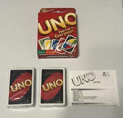 Mattel UNO Card Game 40th Anniversary Edition Card Game OPEN BOX - Image 1 of 2