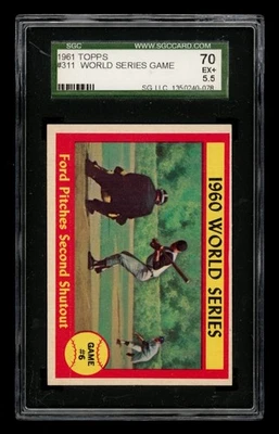 1961 Topps Set-Break #311 World Series Game 6 SGC 5.5 EX+ - Image 1 of 3