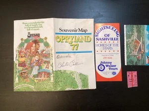 1977 OPRYLAND USA 77 Karte + Grand Ole Opry Postkarte, Ticket Stub, Tour Broschüre - Bild 1 von 13