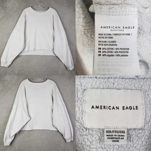 American Eagle Sweatshirt Light Blue LS Crew Neck Pullover Women's Size XXL - Picture 1 of 8