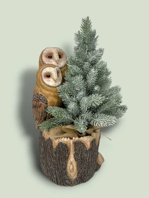 Goodwill Pflanztopf Blumentopf Blumenübertopf Gefäß Baumstumpf Eulen Vogel 42cm - Bild 1 von 4