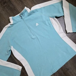Pullover Nike ACG Cuarto Cremallera Mujer Grande Polar Azul Aqua Blanco Atlético - Imagen 1 de 8
