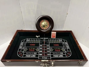 Rare Casino Night Kit 4 In 1- Wood Case W/Accessories - Picture 1 of 14
