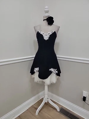 Reserved!VTG 80s Roberta Off Shoulder Lace Trimmed Pearl Embellished Formal Dres - Image 1 of 4