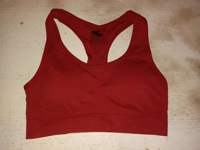 Jockey Solid Red Women's Racerback Sports Bra Sz Medium - Image 1 of 2