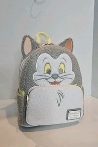 Loungefly Disney Parks Figaro Cat Pinocchio Pastel Chenille Mini Backpack NEW - Picture 1 of 10