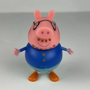 "Minifigura de juguete Peppa Pig Daddy Pig de 3"" - brazos y piernas móviles" - Imagen 1 de 7