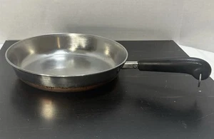 Revere Ware padella 10" vintage fondo rame 1801 Clinton IL NO COPERCHIO - Foto 1 di 10