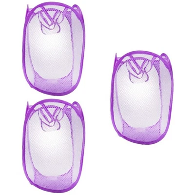  3 Pieces Faltbare Schmutzige Kleidung Korb Wäschetruhe Reise-Wäschekorb - Bild 1 von 4