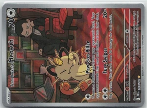 Team Rocket's Meowth 203/182 Illustration Rare Destined Rivals Pokemon Near Mint - Bild 1 von 5