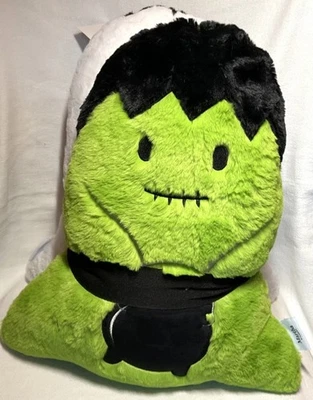 MARTHA STEWART Faux Fur FRANKENSTEIN DRACULA HALLOWEEN PILLOWS (2) NWT - Image 1 of 2