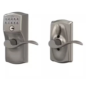 SCHLAGE FE595CAM Camelot tastiera ingresso e leva Flex-Lock in nichel satinato scatola aperta - Foto 1 di 7
