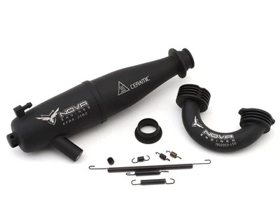 Tubo afinado Nova Engines Kombo todoterreno recubierto de cerámica negro con colector Foto 1 de 2