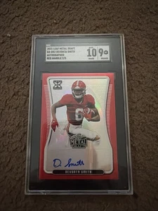 2012 Leaf Metal Draft Devonta Smith Auto Red Marble 2/5 SGC Auto 10 Grade 9 - Picture 1 of 5