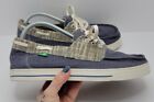 Sanuk | Yacht Baio Blue Canvas Lace-Up Boat Sneakers | Mens 9 | Nwot