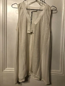 Jeanswest Hankie Hem Linen Top Star white size xs new rrp $49 - Picture 1 of 3